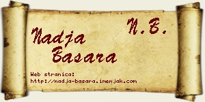 Nadja Basara vizit kartica